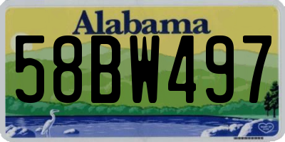 AL license plate 58BW497