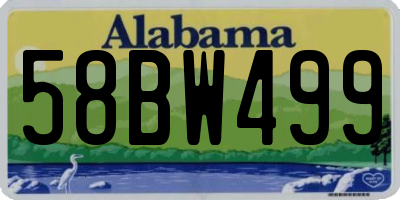 AL license plate 58BW499