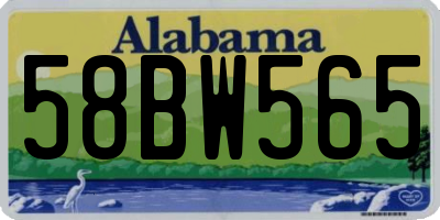 AL license plate 58BW565