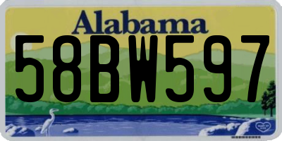 AL license plate 58BW597