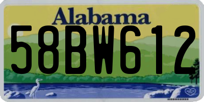 AL license plate 58BW612