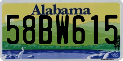 AL license plate 58BW615