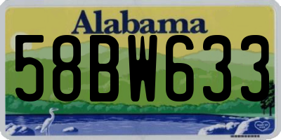 AL license plate 58BW633