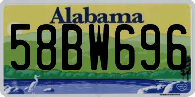 AL license plate 58BW696
