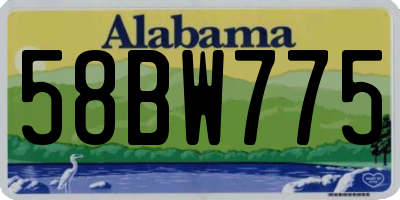 AL license plate 58BW775