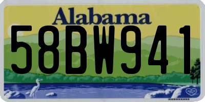AL license plate 58BW941