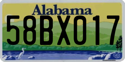 AL license plate 58BX017