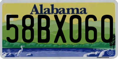 AL license plate 58BX060
