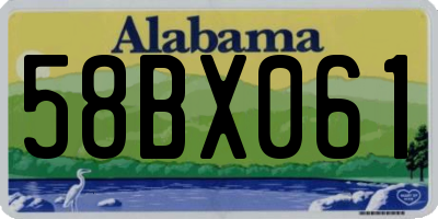 AL license plate 58BX061