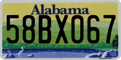 AL license plate 58BX067