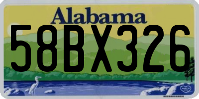 AL license plate 58BX326