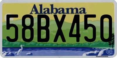 AL license plate 58BX450