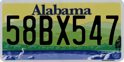 AL license plate 58BX547