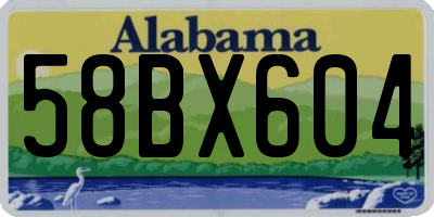AL license plate 58BX604