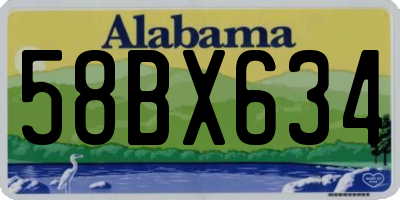 AL license plate 58BX634