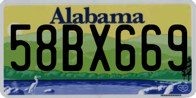 AL license plate 58BX669