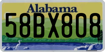 AL license plate 58BX808