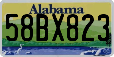AL license plate 58BX823