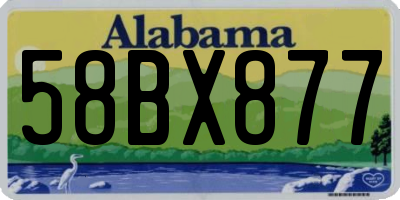 AL license plate 58BX877