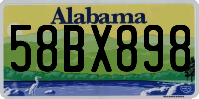 AL license plate 58BX898