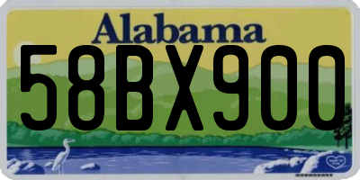AL license plate 58BX900