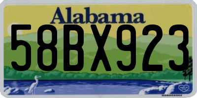 AL license plate 58BX923