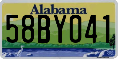 AL license plate 58BY041