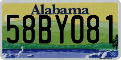 AL license plate 58BY081