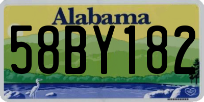 AL license plate 58BY182