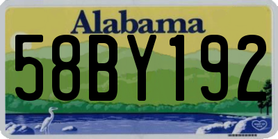 AL license plate 58BY192
