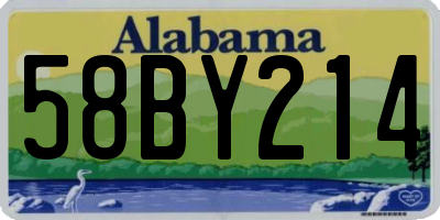 AL license plate 58BY214