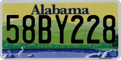 AL license plate 58BY228