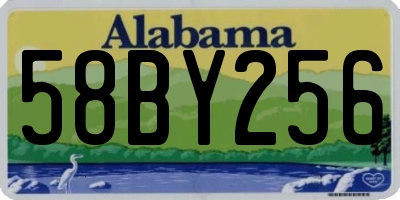 AL license plate 58BY256