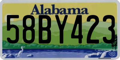 AL license plate 58BY423