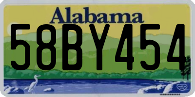 AL license plate 58BY454