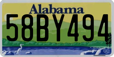 AL license plate 58BY494
