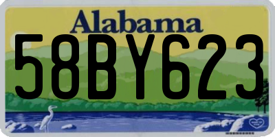 AL license plate 58BY623