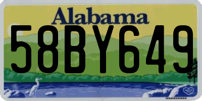 AL license plate 58BY649