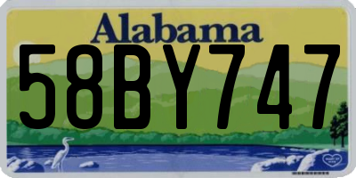 AL license plate 58BY747