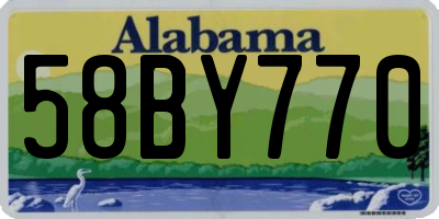 AL license plate 58BY770