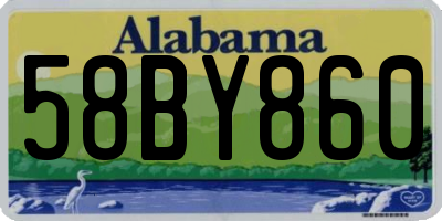 AL license plate 58BY860