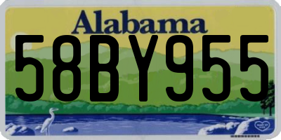 AL license plate 58BY955