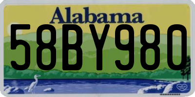 AL license plate 58BY980