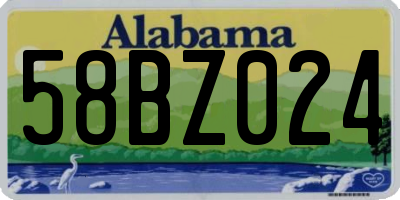 AL license plate 58BZ024