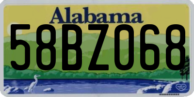 AL license plate 58BZ068
