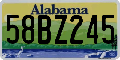AL license plate 58BZ245