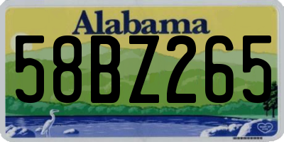 AL license plate 58BZ265