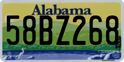 AL license plate 58BZ268