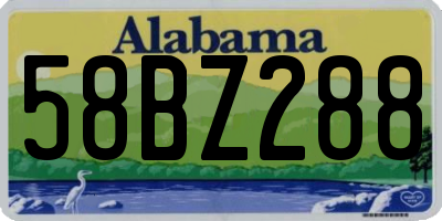 AL license plate 58BZ288