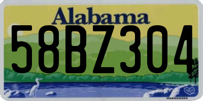 AL license plate 58BZ304